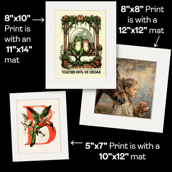 Vintage Raven - Animal Still Life Wall Art Prints – 8″x10″ Artwork for 11″x14″ Frame