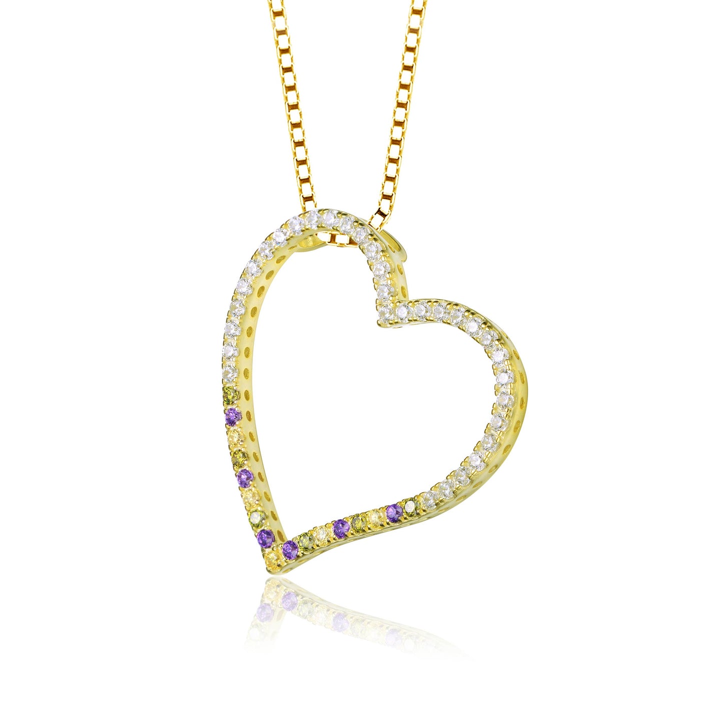 Sterling Silver Cubic Zirconia Pendant Necklace