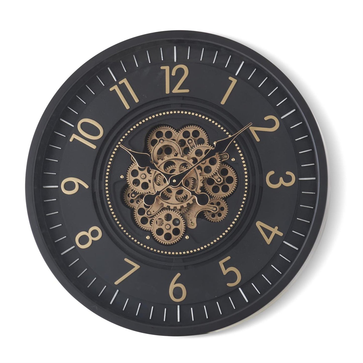 Black Gear Clock 26"