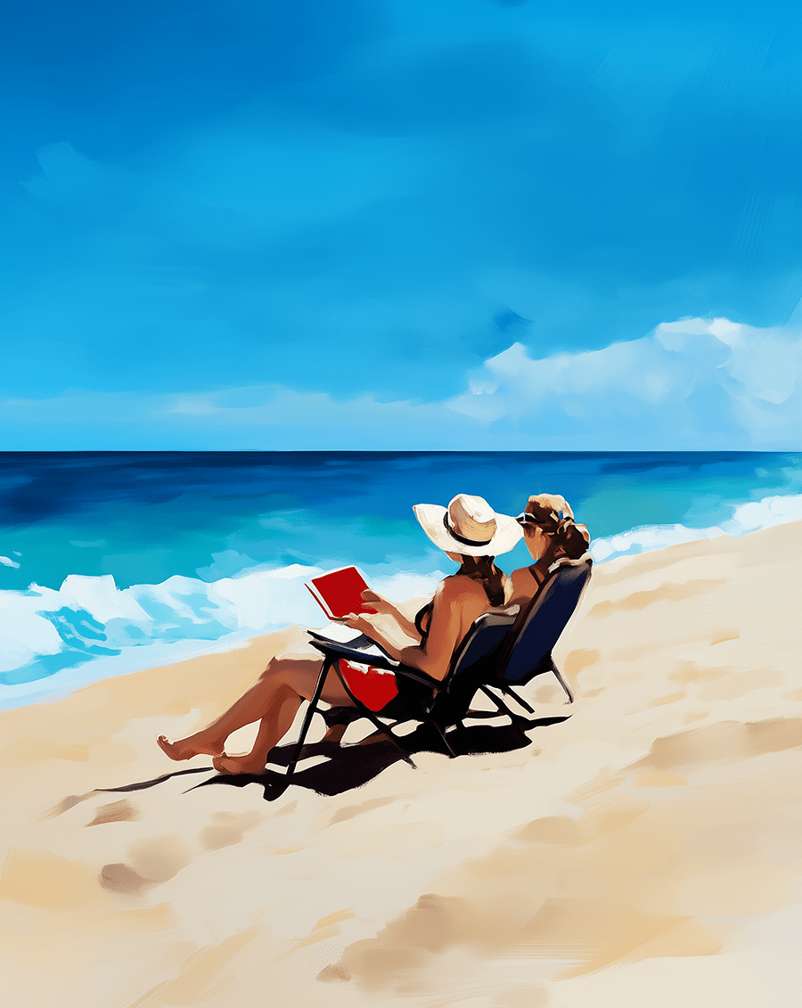 Beach Book Club 8”x10” Art Print