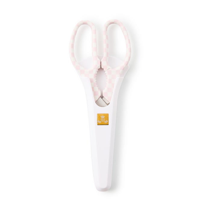 Pink and White Check Kitchen Shears