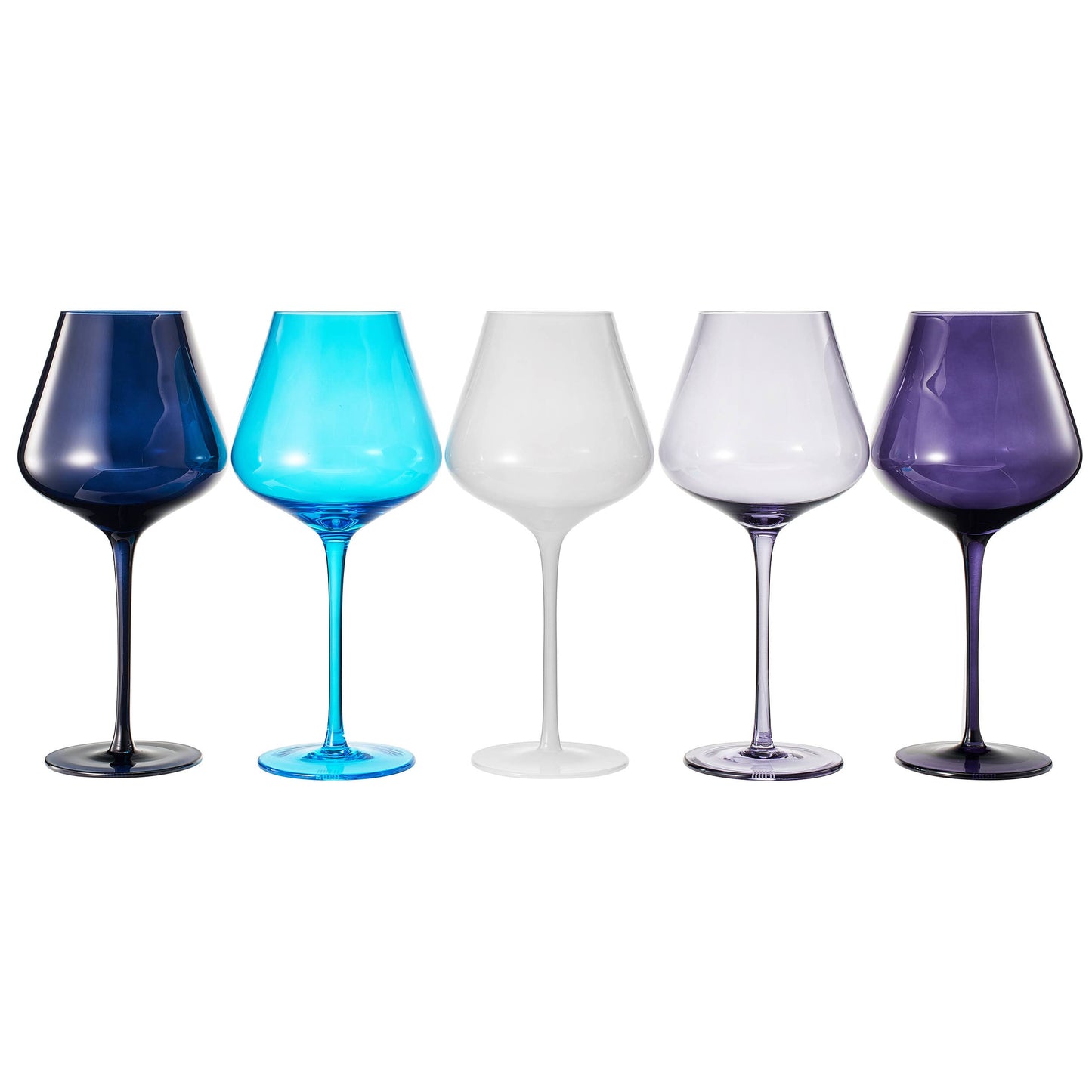 Colors of Santorini, City Wine Glassware | Set of 5