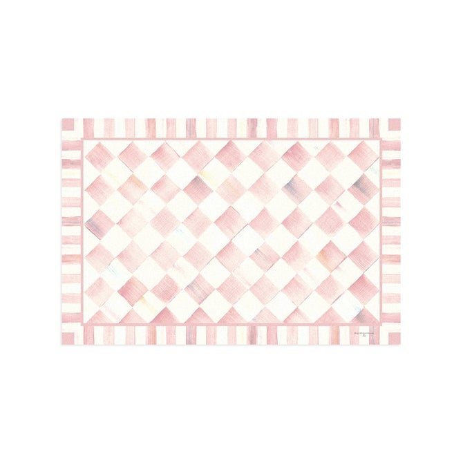 Rosy Check 2' x 3' Floor Mat