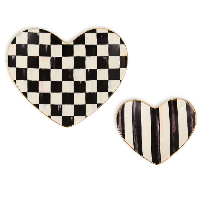 Courtly Heart Trinket Dishes - Set of 2