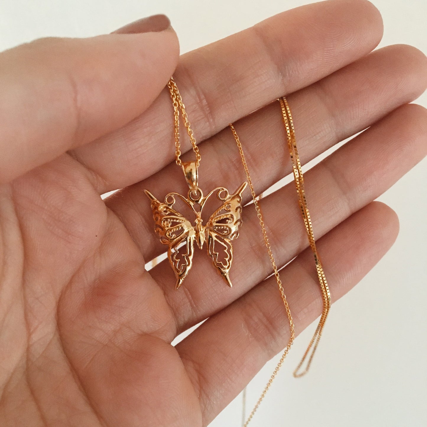 Delicate Gold Butterfly Necklace