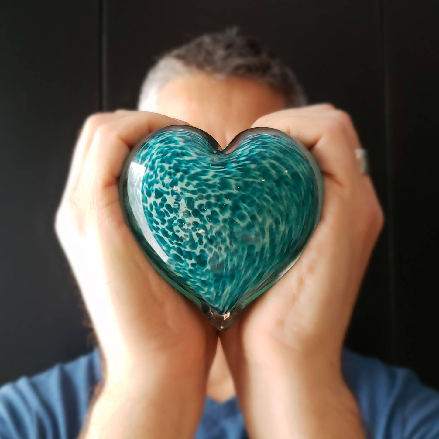 Heart Paperweight - Mint Julep