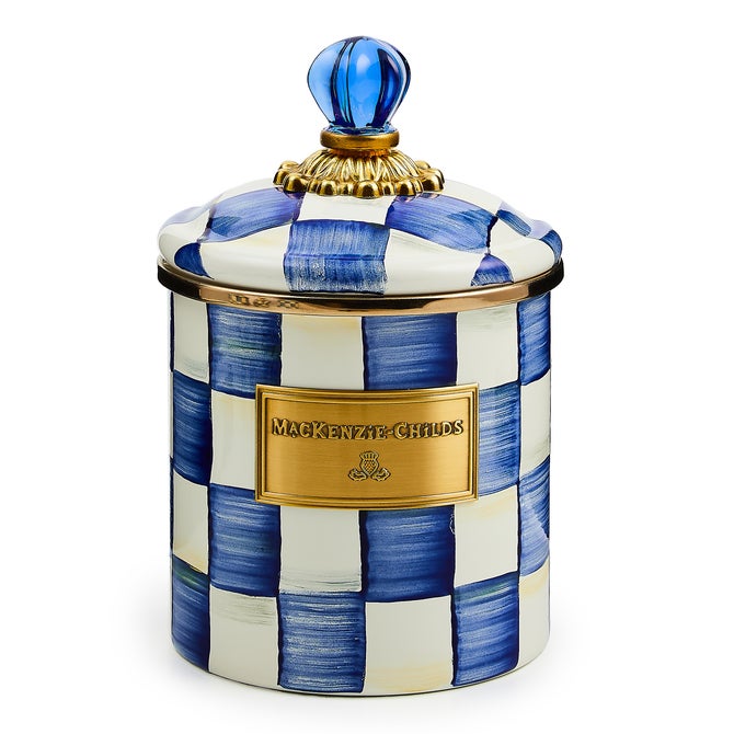 Royal Check Enamel Canister Small