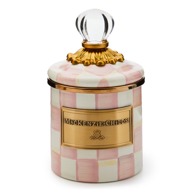 Rosy Check Enamel Canister Mini