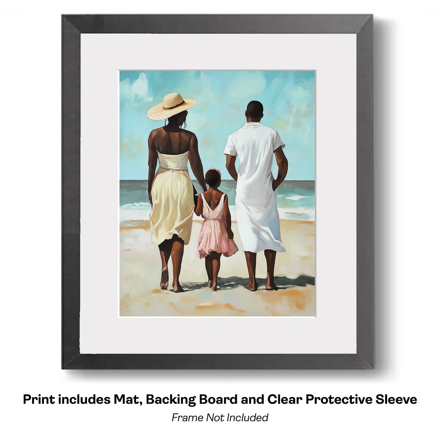 Oblivious Reader at the Beach 8”x10” Art Print