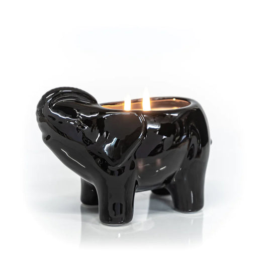 Black Elephant Candle