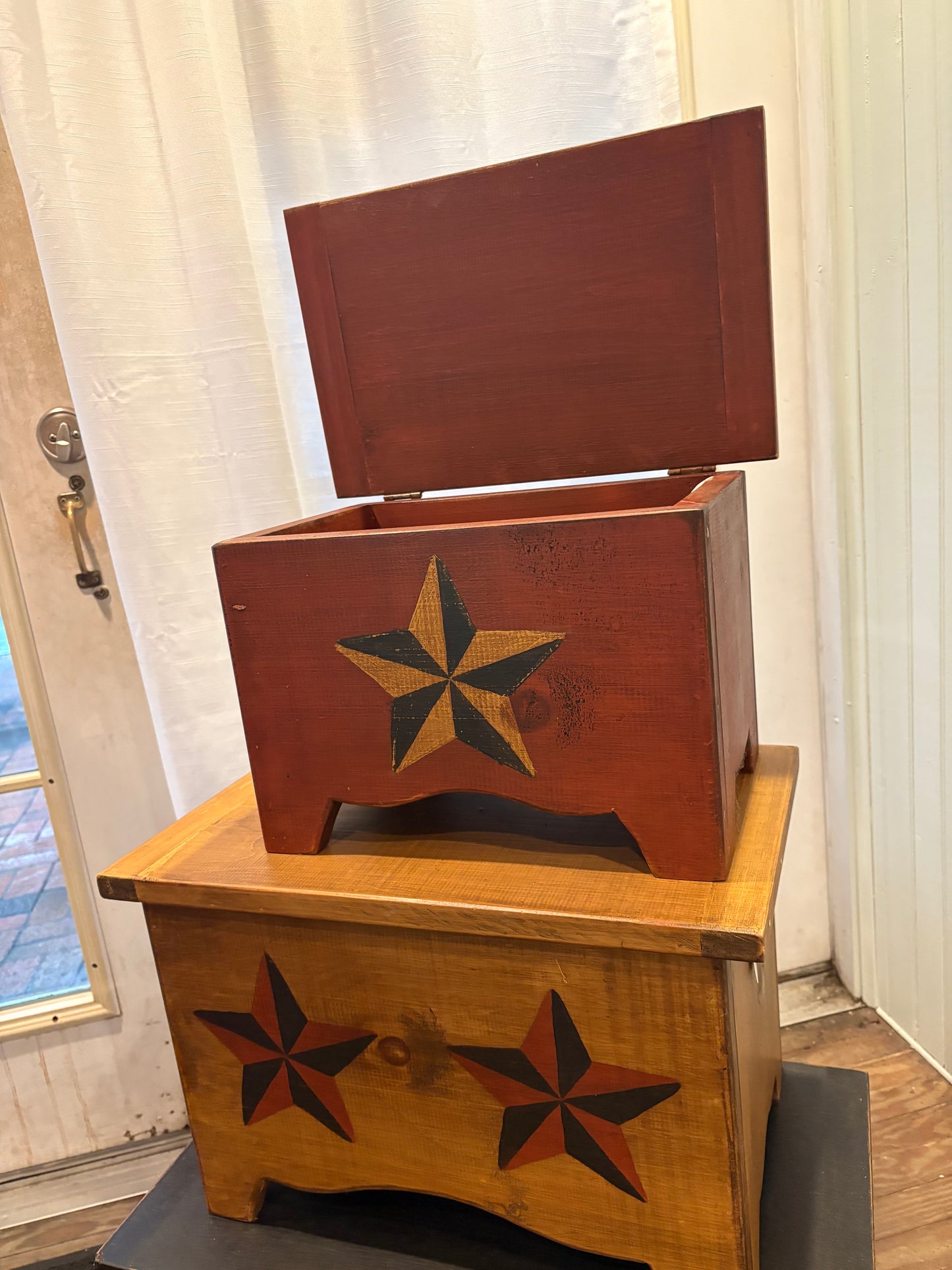 Wooden Storage Chests - Set of 3