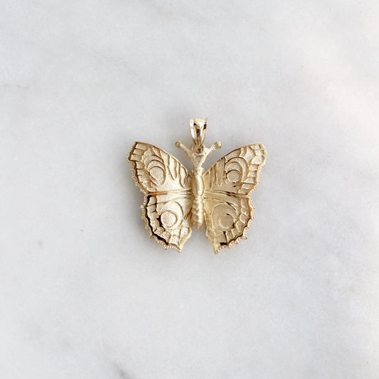 Solid Gold Butterfly Necklace