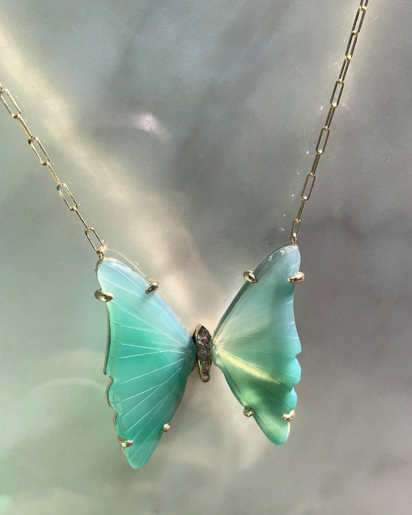 Green Tourmaline Butterfly