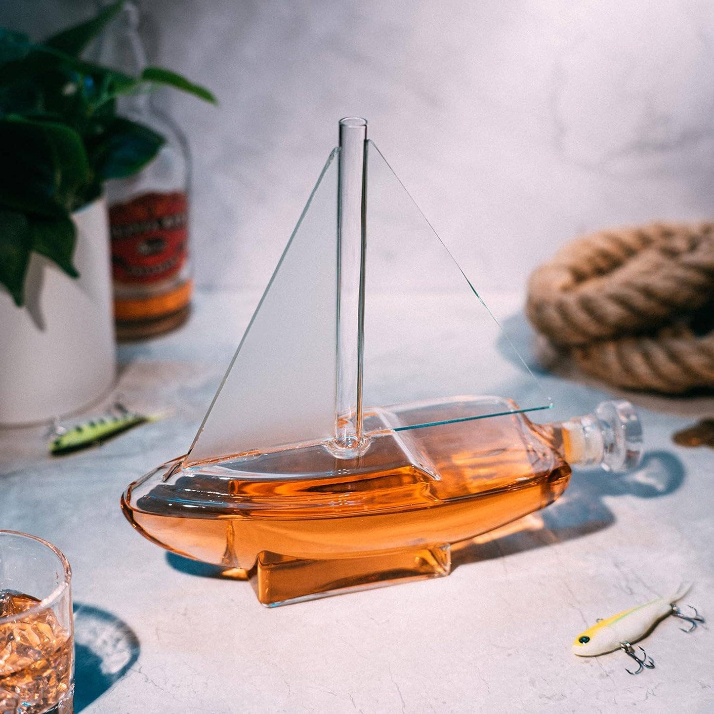 Sailboat Whiskey & Wine Decanter 750ml Set – Case of 3