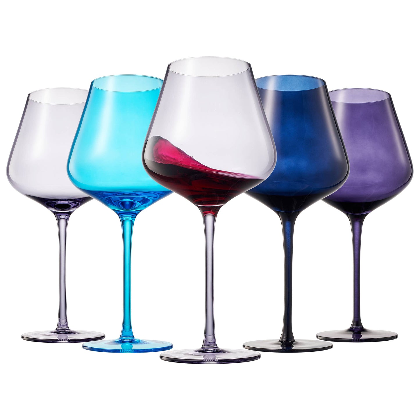 Colors of Santorini, City Wine Glassware | Set of 5