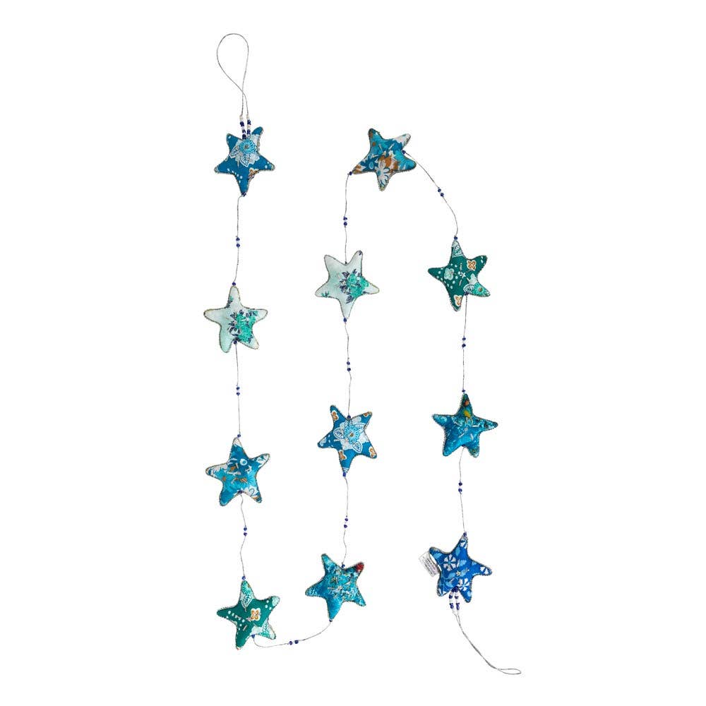 Embroidered Star Garland