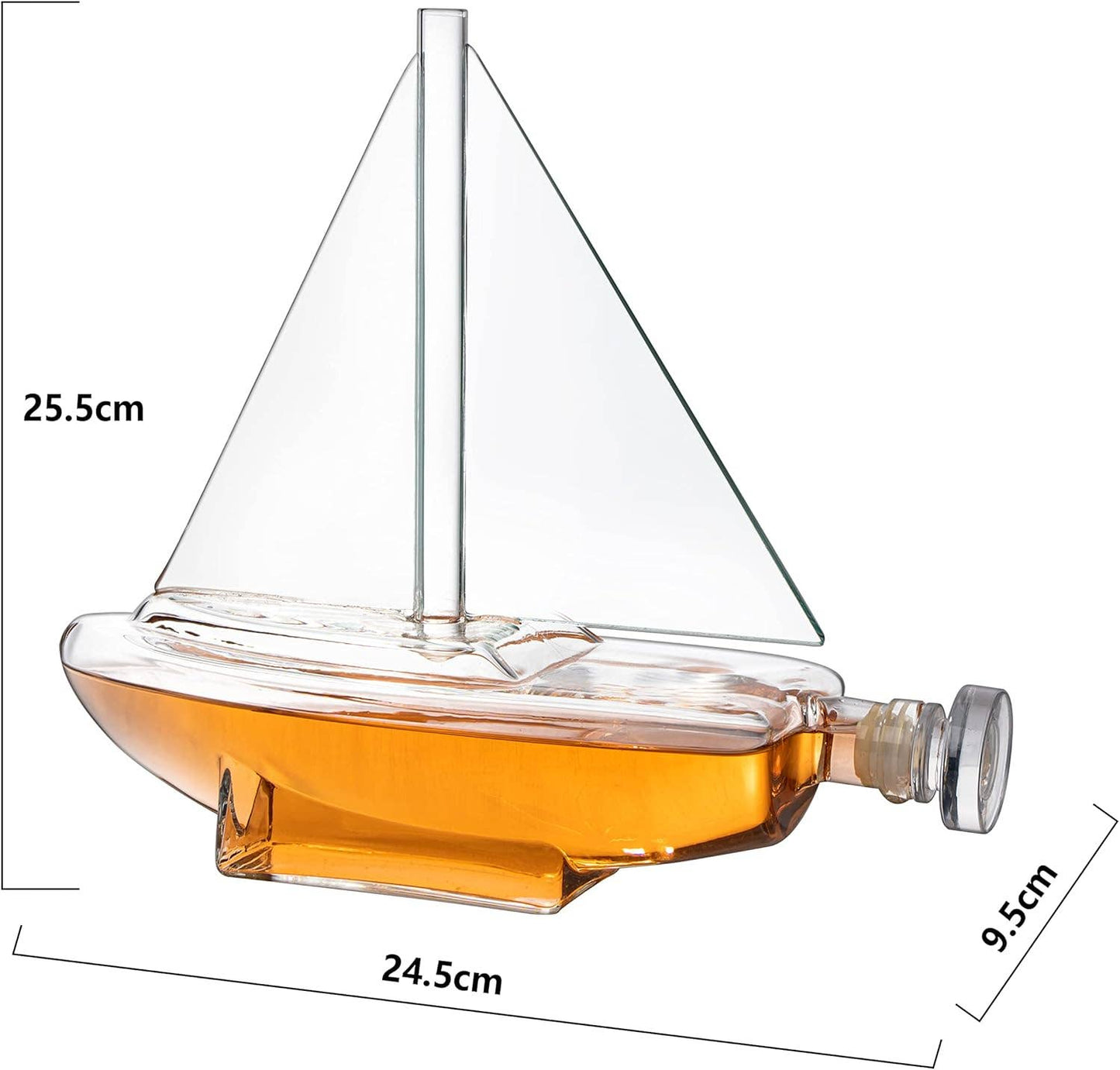 Sailboat Whiskey & Wine Decanter 750ml Set – Case of 3