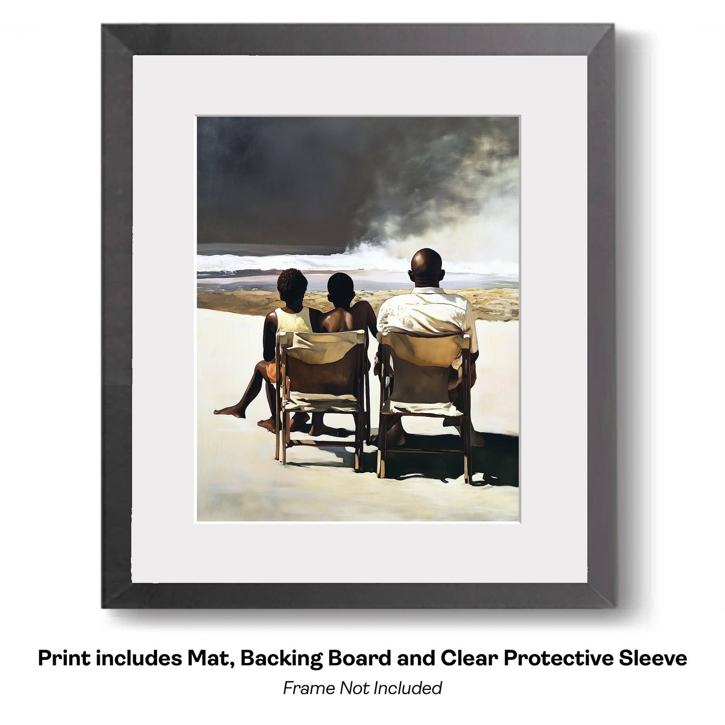 Oblivious Reader at the Beach 8”x10” Art Print