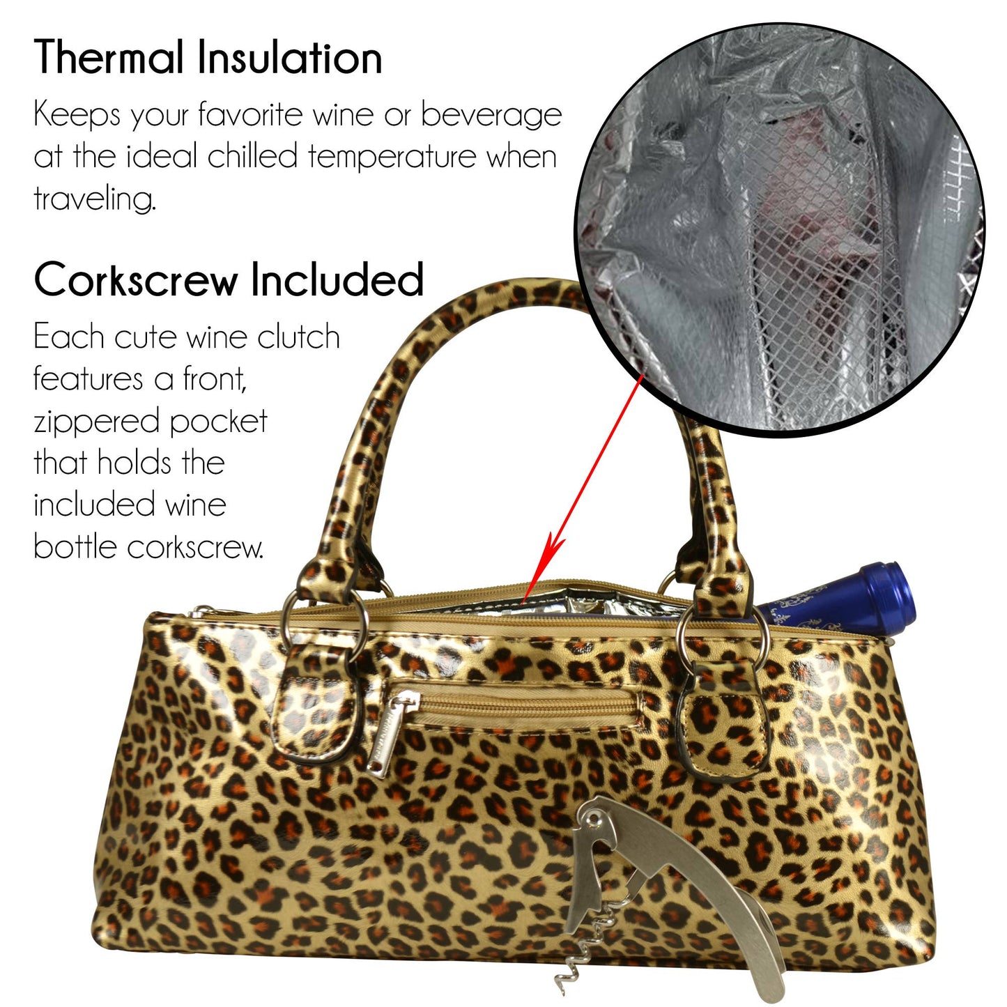 Wine Clutch | Wine Purse Safari Design
