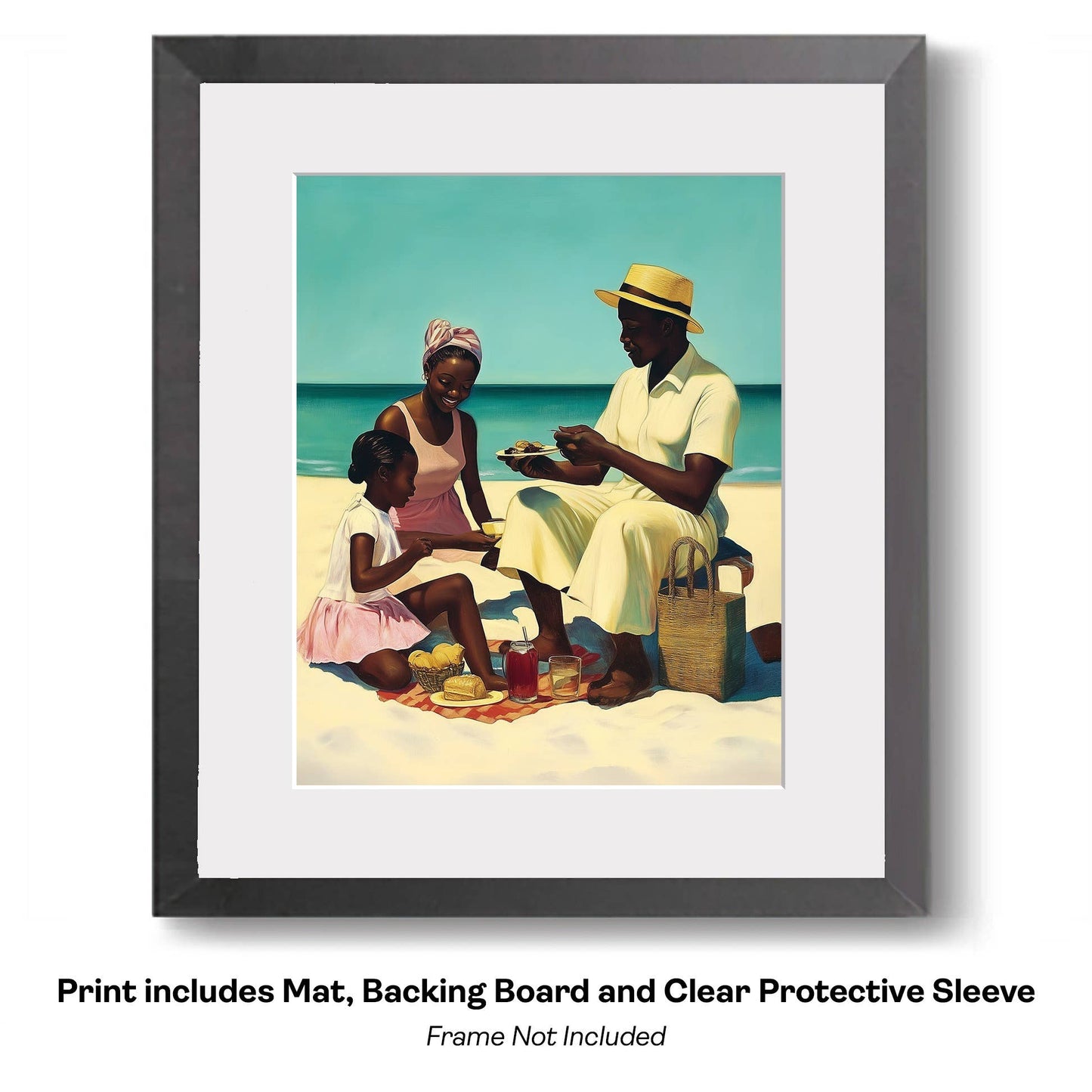 Oblivious Reader at the Beach 8”x10” Art Print