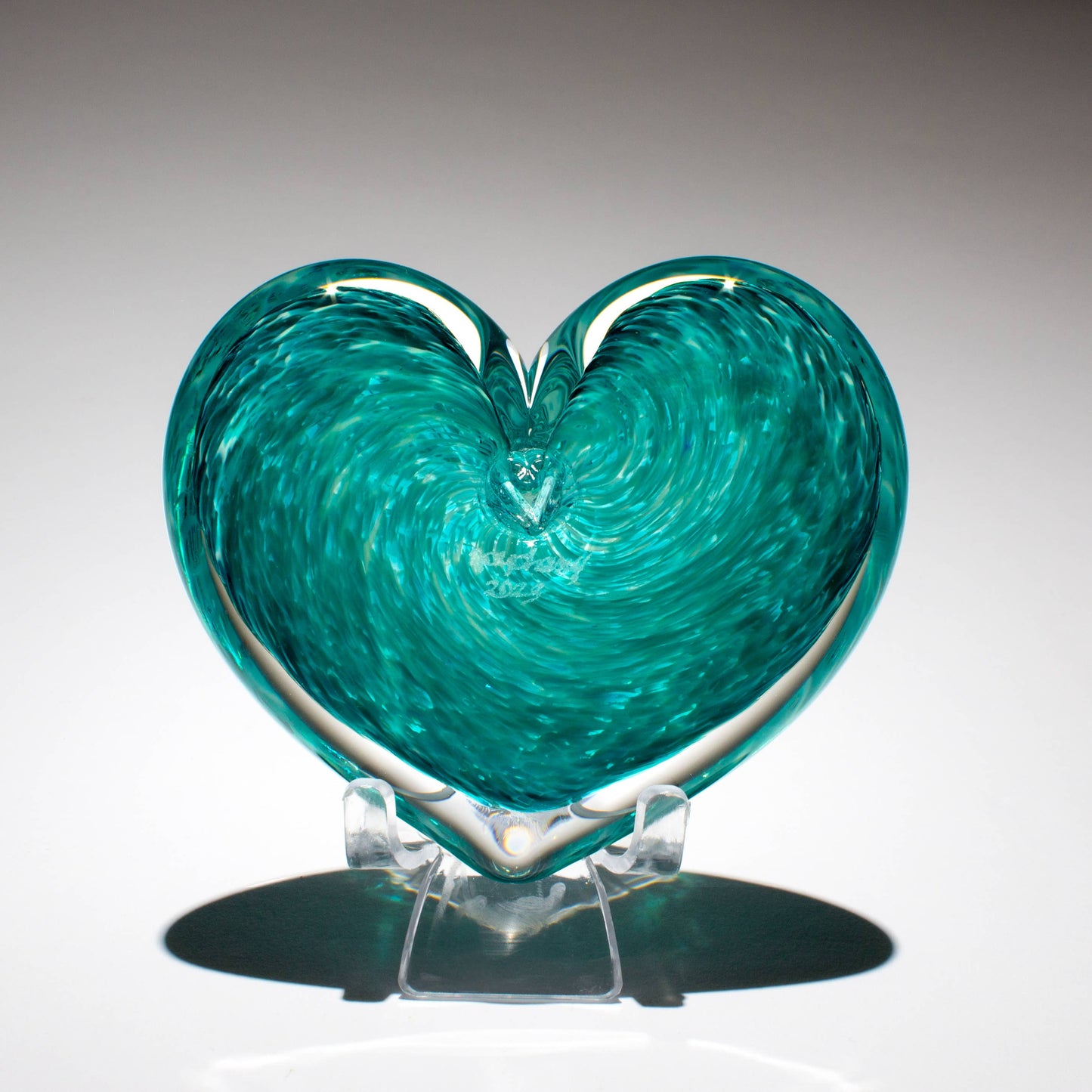 Heart Paperweight - Mint Julep