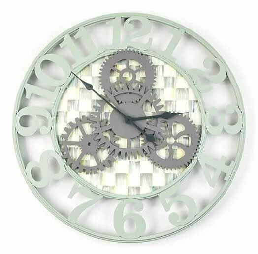 Sterling Check Farmhouse Wall Clock - Small