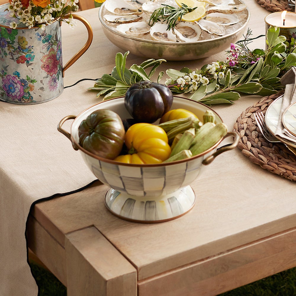 Sterling Check Enamel Simply Anything Bowl