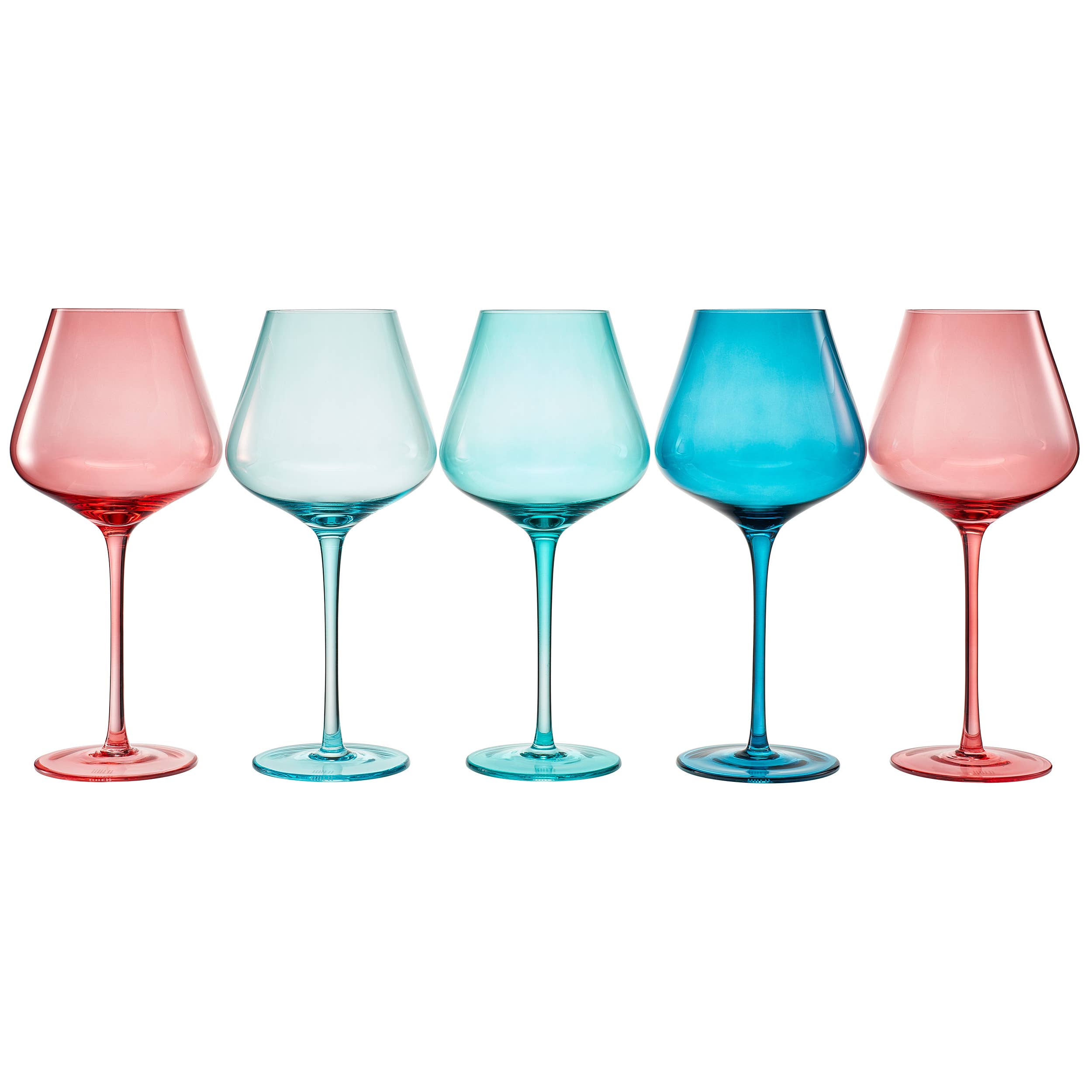 Colors of St. Barth, City Wine Glassware | Set of 5, 20 OZ