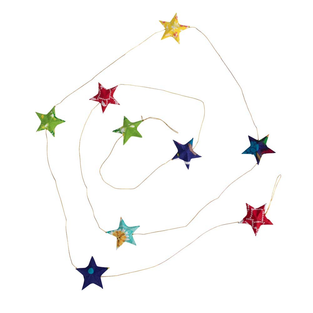 * Recycled Sari Star Garland