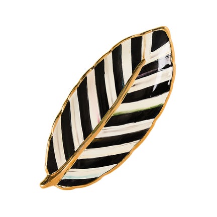 Courtly Stripe Feather Dish