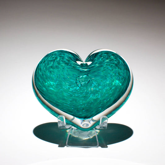Heart Paperweight - Mint Julep