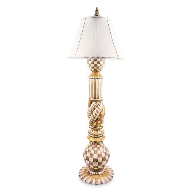 Mocha Check Floor lamp