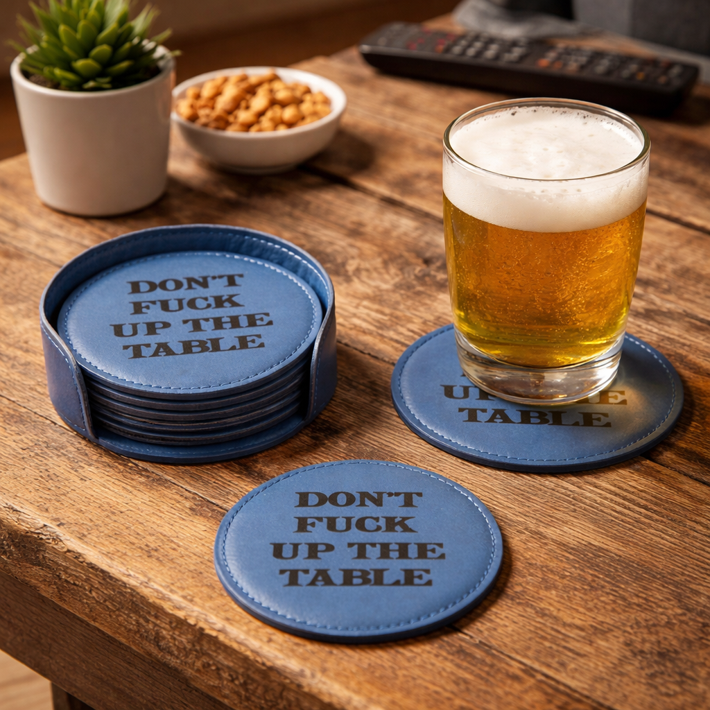 Union 6 Coaster Set with Holder in Color Multiple Options