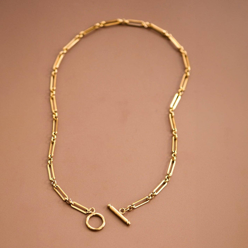 18K Gold PVD Plated Waterproof Stainless Steel Chain Necklace - 7477