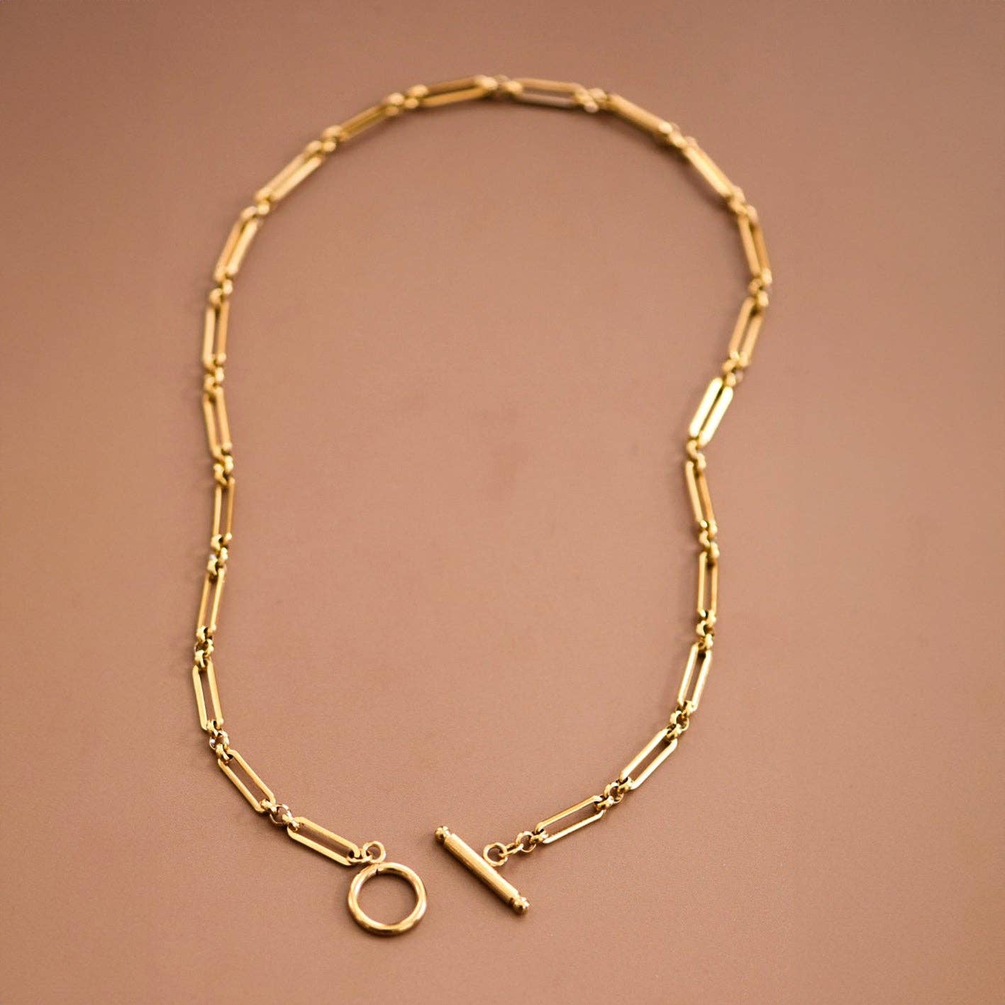 18K Gold PVD Plated Waterproof Stainless Steel Chain Necklace - 7477