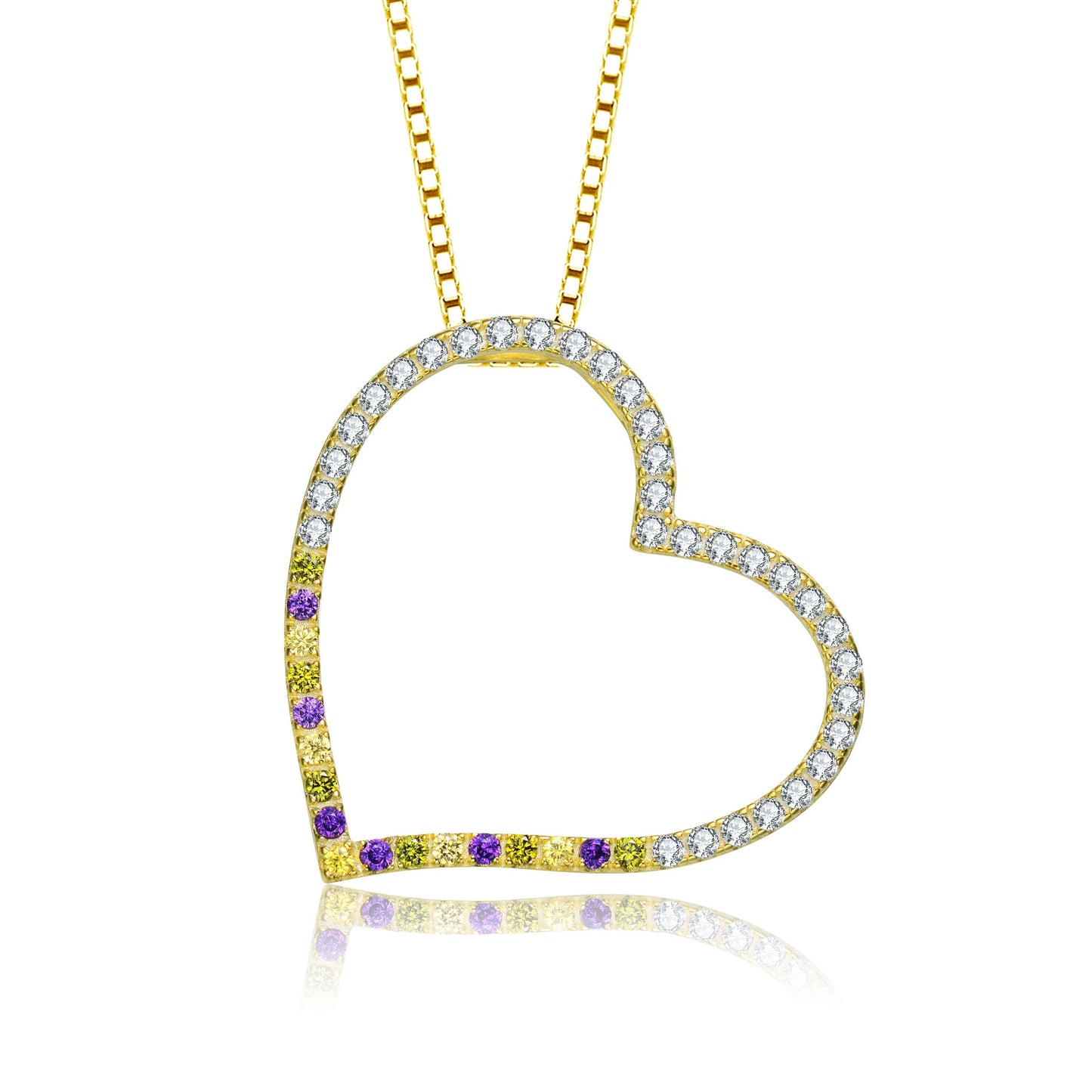 Sterling Silver Cubic Zirconia Pendant Necklace