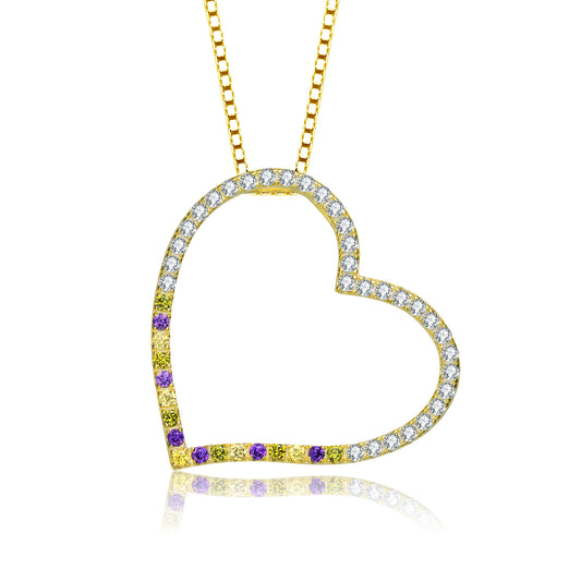 Sterling Silver Cubic Zirconia Pendant Necklace