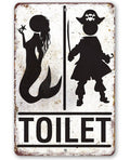 Bathroom Sign | Pirate Mermaid Toilet