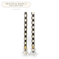 Check Black & Ivory Dinner Candles