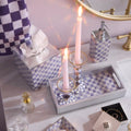 Check Glass Candlestick - Large