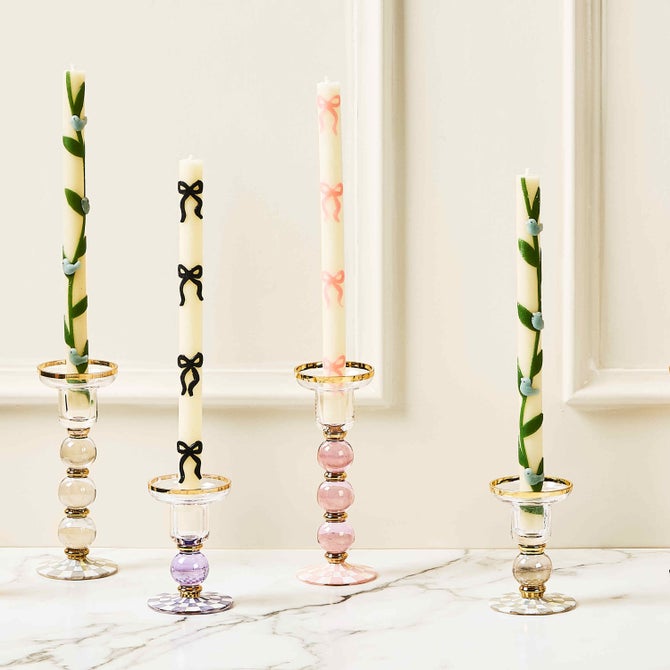Check Glass Candlestick - Large