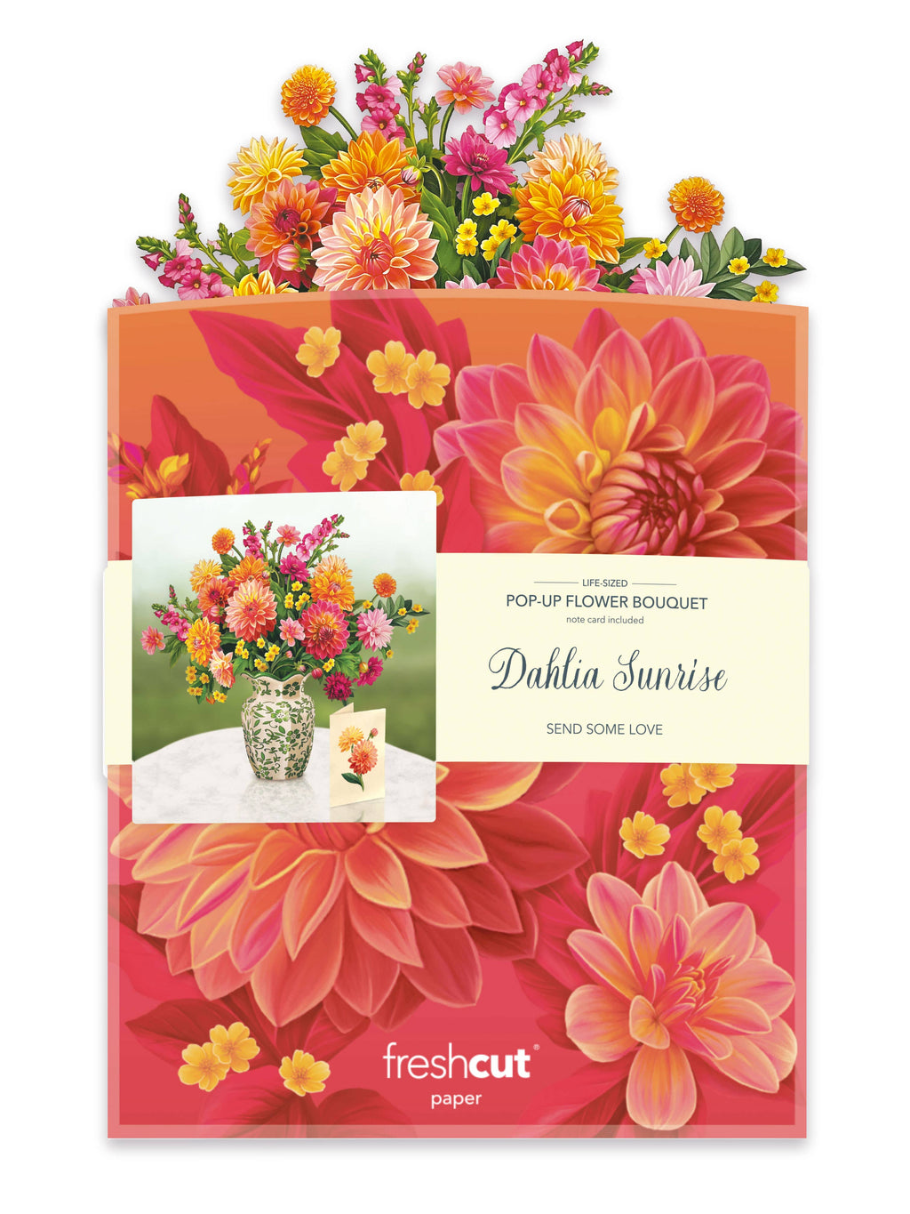 Dahlia Sunrise (8 Pop-up Greeting Cards)