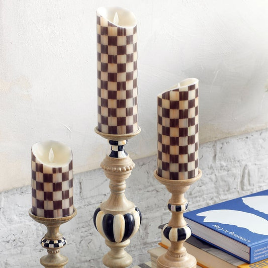 Courtly Check Flicker 9” Pillar Candle