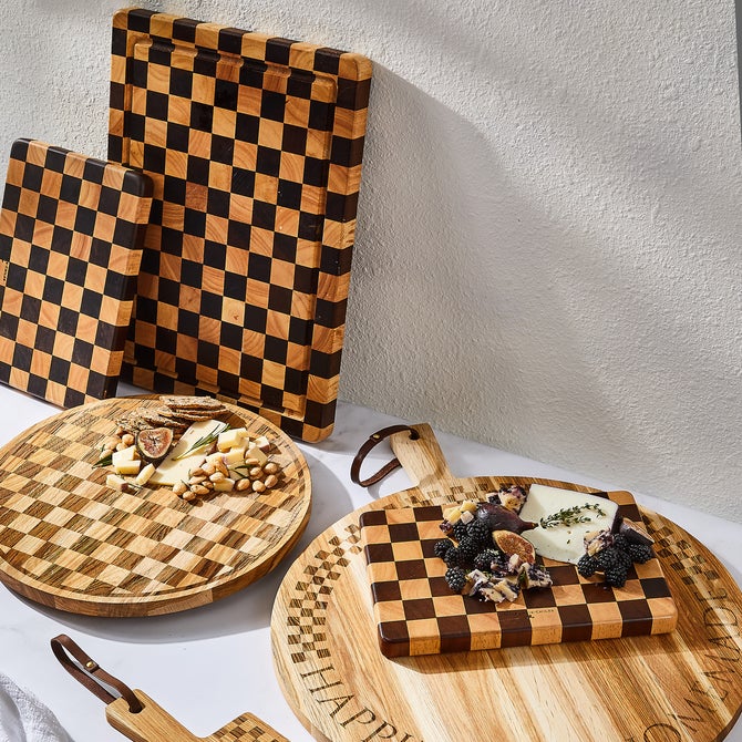 Courtly Check Cheese Board Set