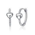 Sterling Silver White Gold Plated Hoop Earrings