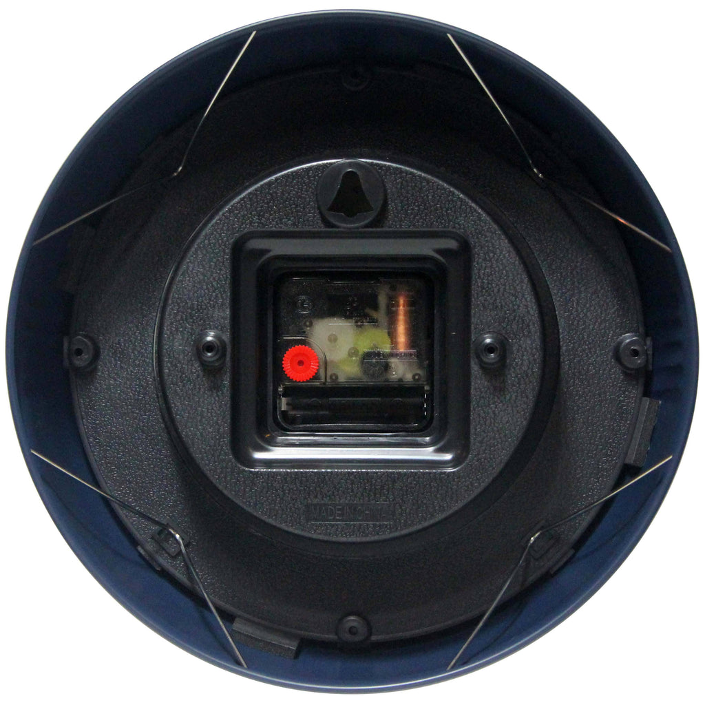 Retro Round Navy Blue Indoor Wall Clock 9.5 Inch