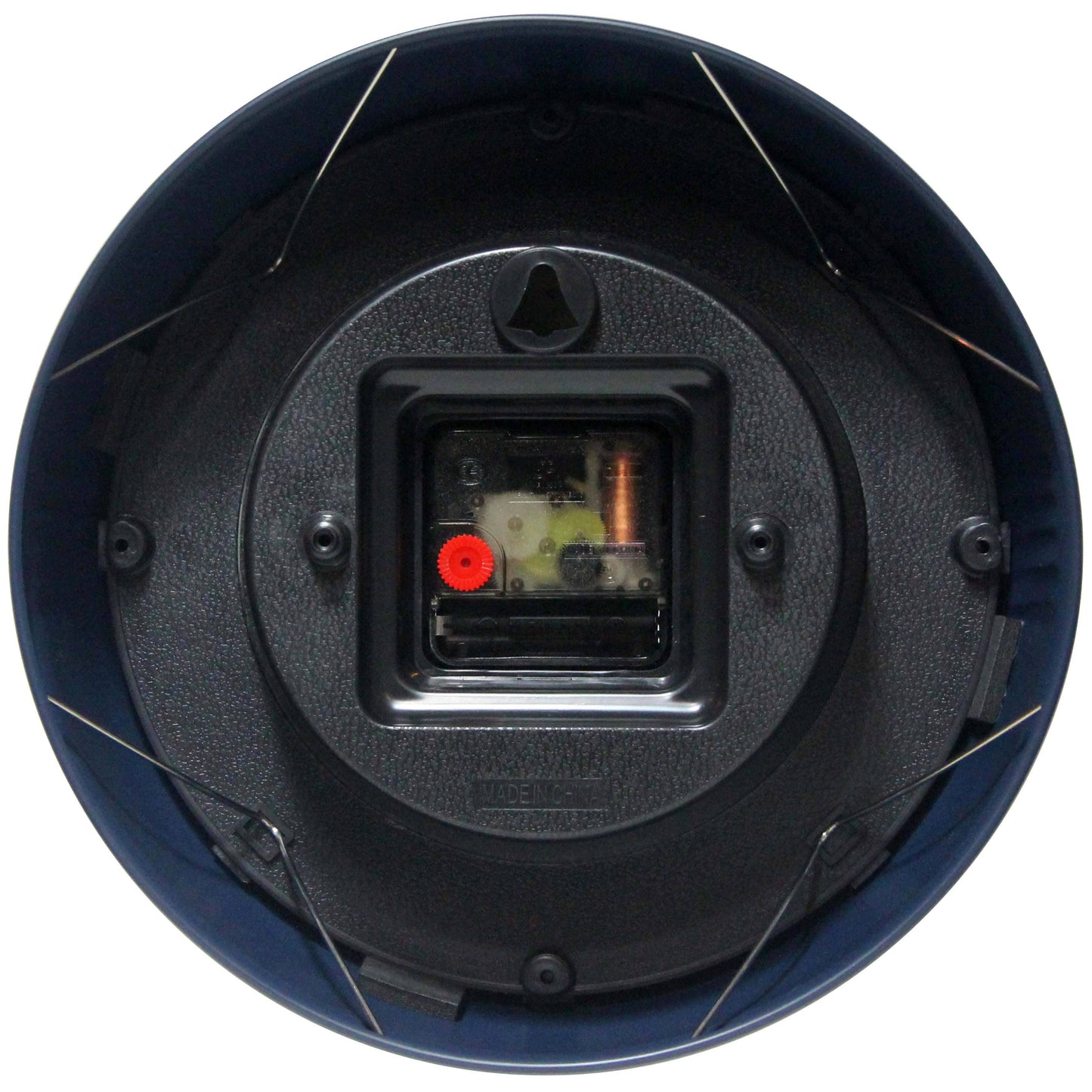 Retro Round Navy Blue Indoor Wall Clock 9.5 Inch