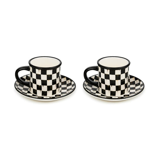 Courtly Check Espresso Cup & Saucer
