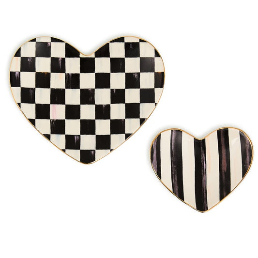 Courtly Heart Trinket Dishes - Set of 2