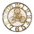 Mocha Check Large Farmhouse Wall Clock